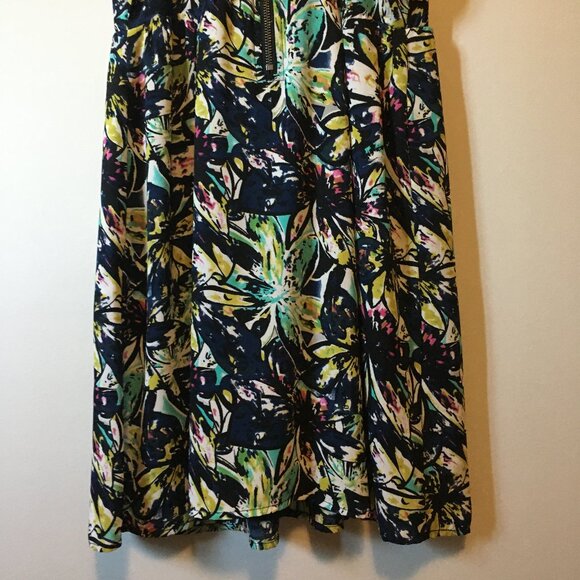 Faux Leather Braided Trim Summer Batik Print Inspired Dress - Picture 6 of 16